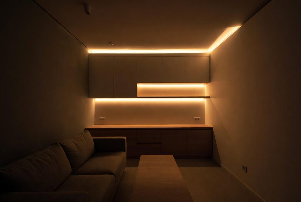 Hidden Lighting (No Floor Lamps in Walkways)