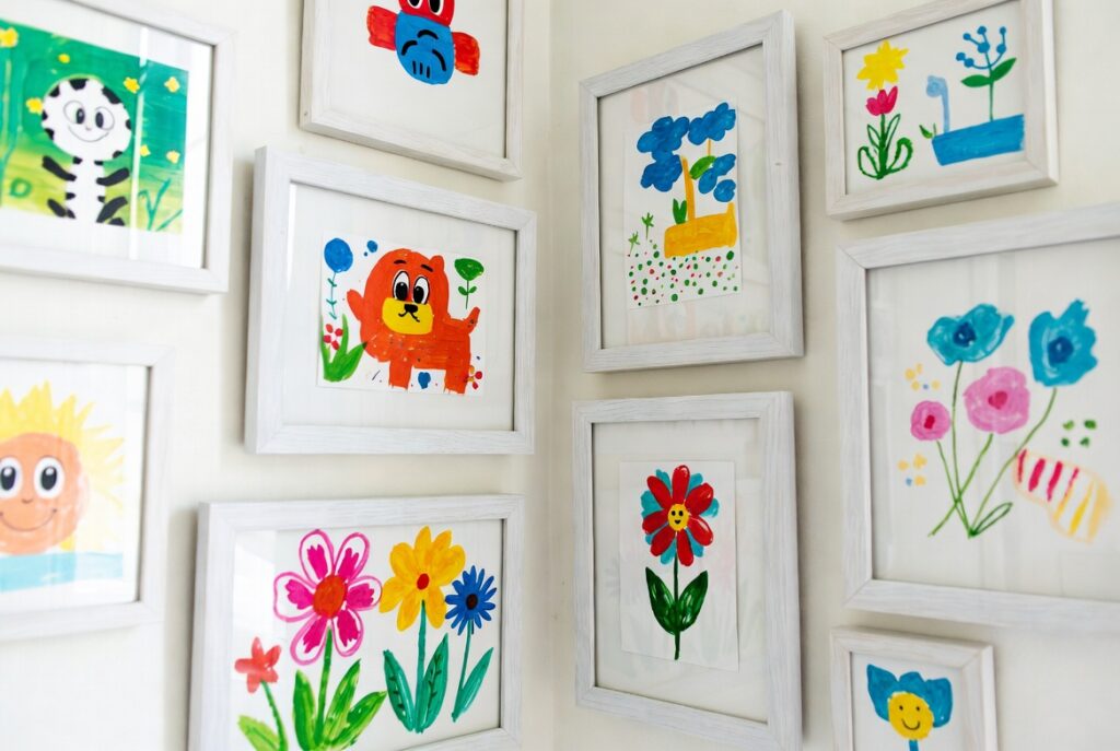  Framed Kids’ Art (or Your Own)