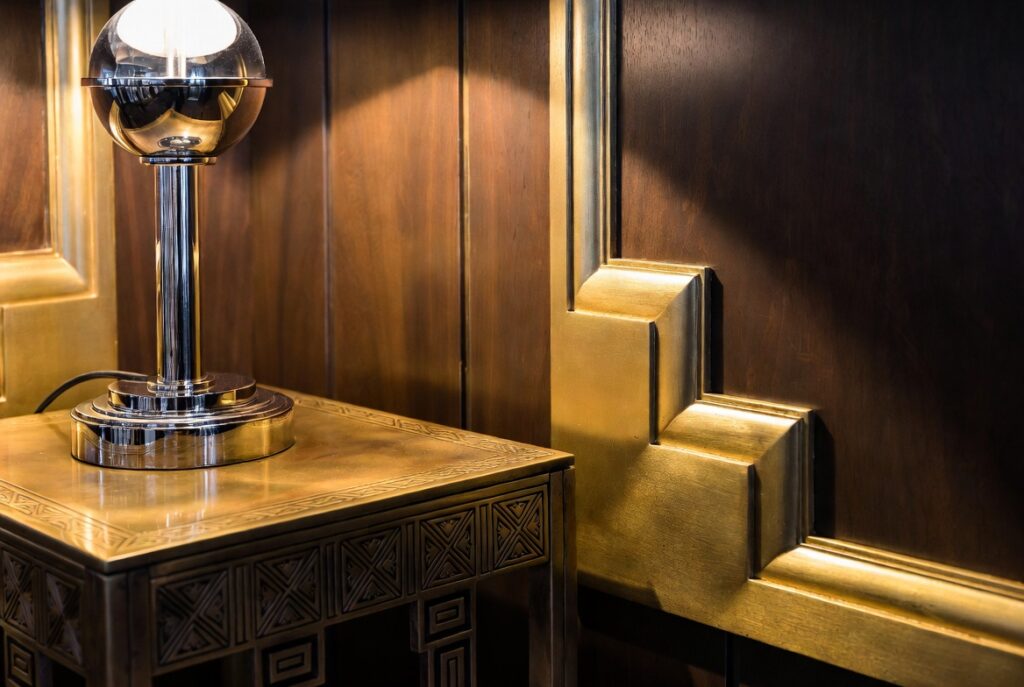 Use Metallics Strategically (Gold, Brass, Chrome)