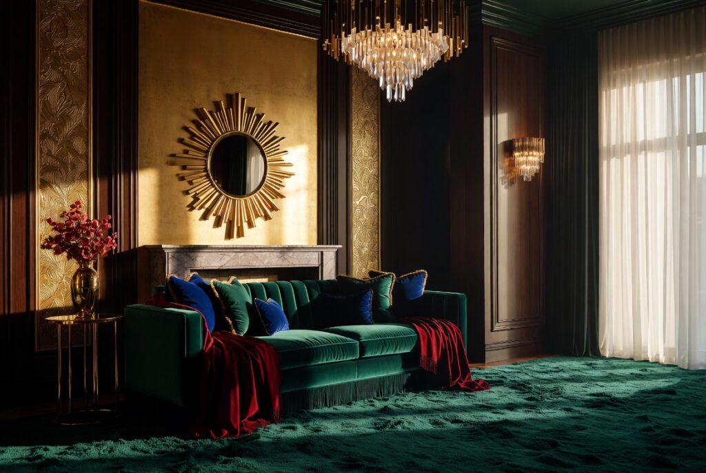 Choose a Bold Velvet Sofa in Emerald, Sapphire, or Ruby