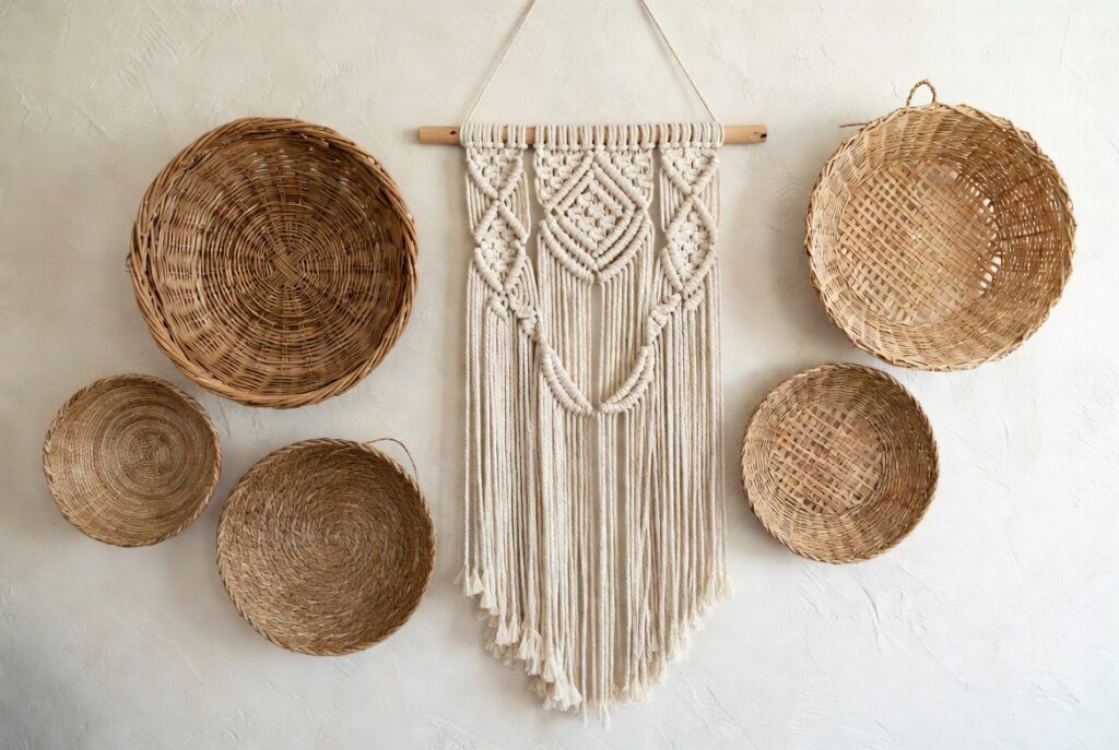 Woven Baskets or Macrame Hangings