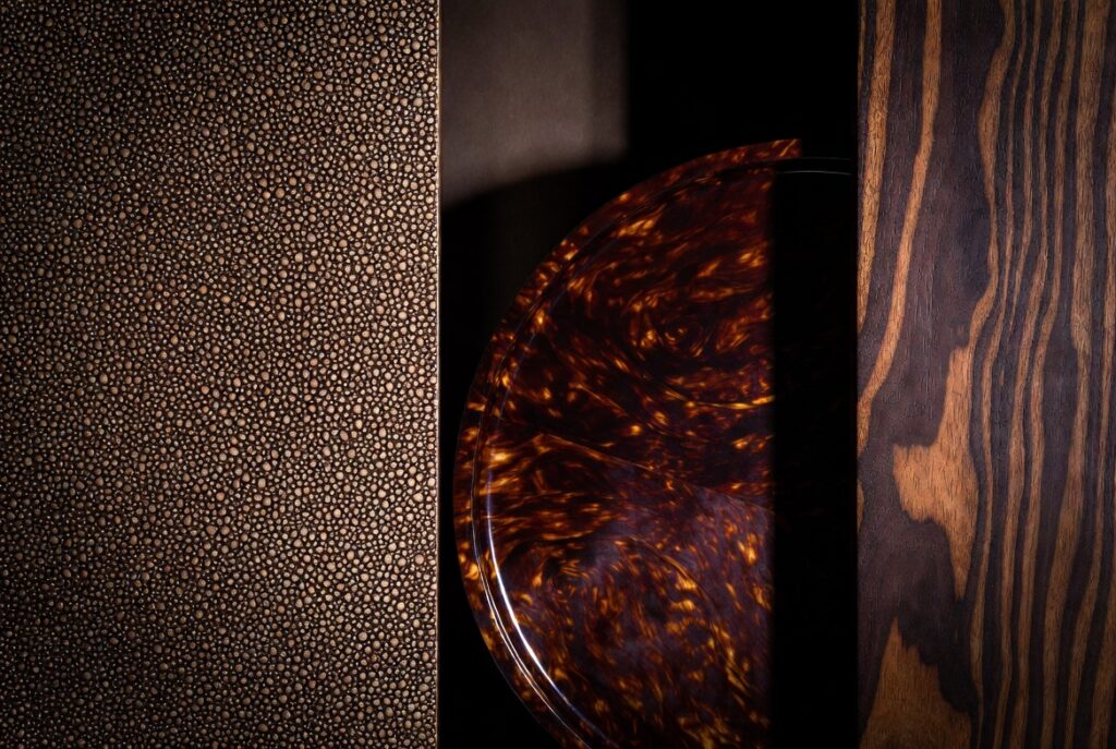 Display One Exotic Accent (Shagreen, Tortoise, or Macassar Ebony)