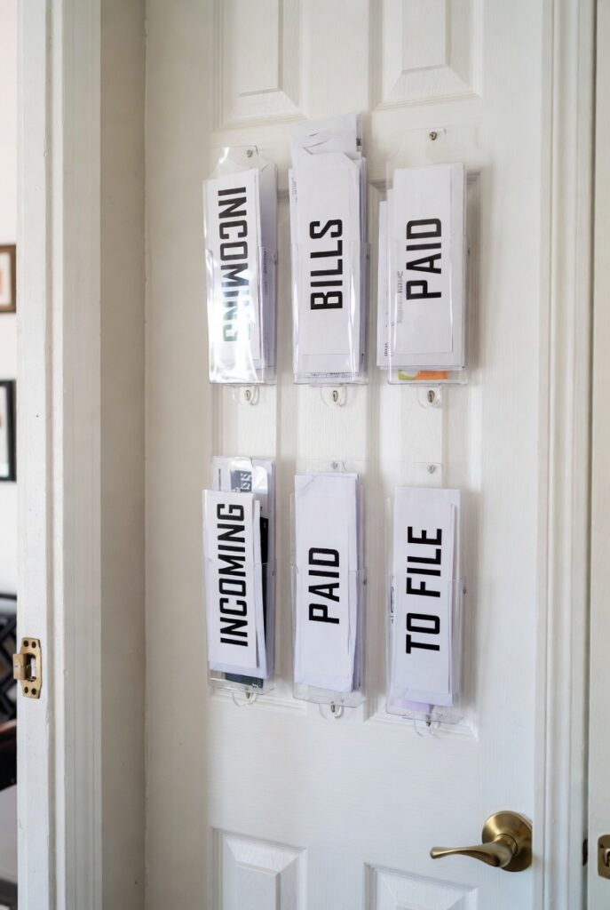 Wall-Mounted File Holders for Mail