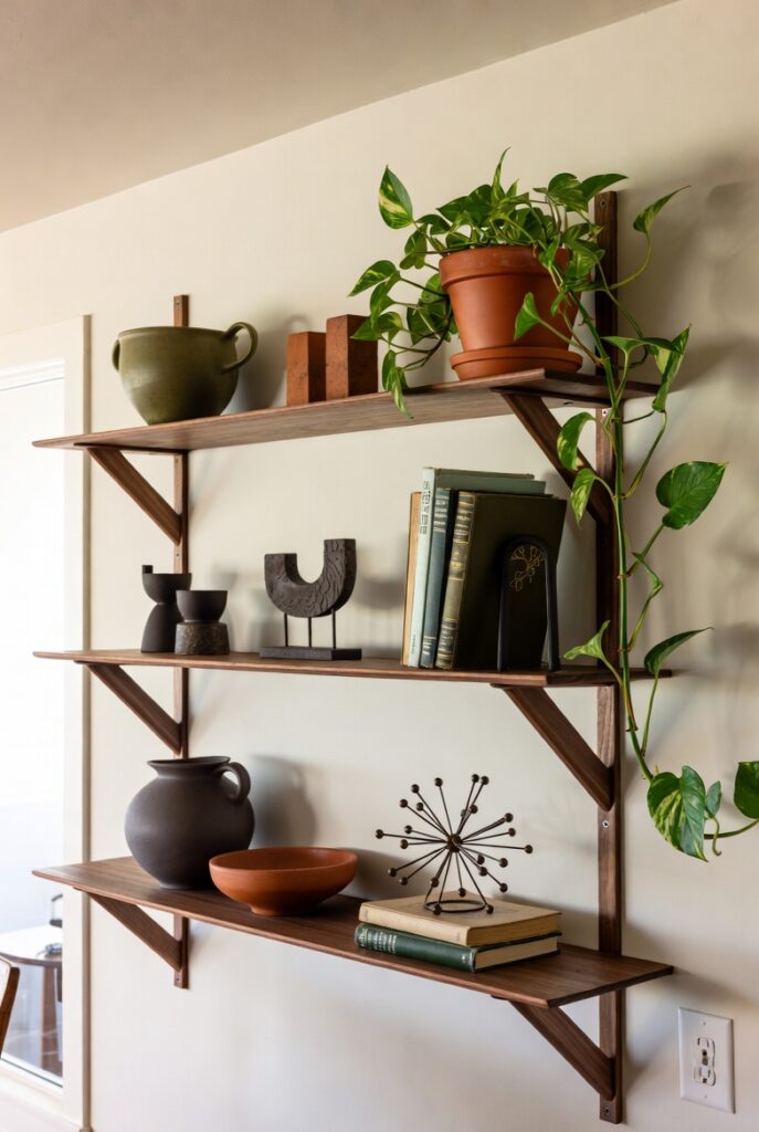 Install Floating Shelves with Tapered Brackets