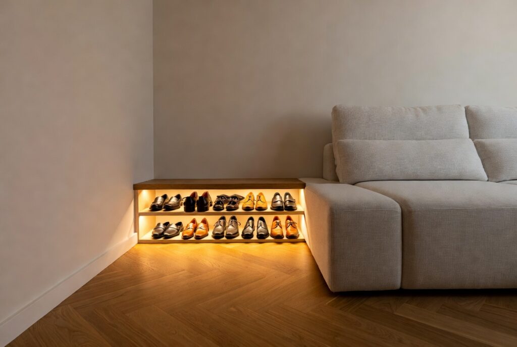 Behind-the-Couch Shoe Parking