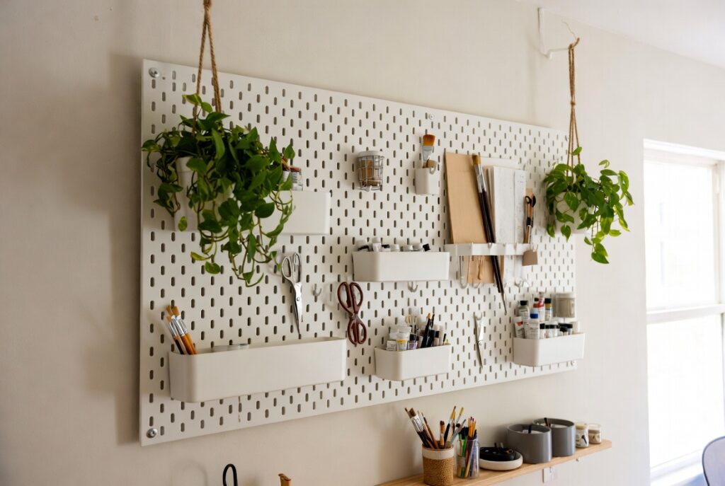 Pegboard Organizer Wall