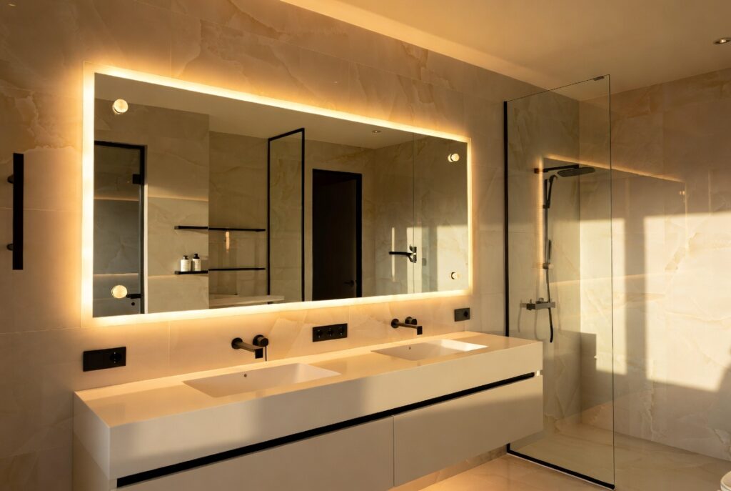 Backlit Anti-Fog Mirrors