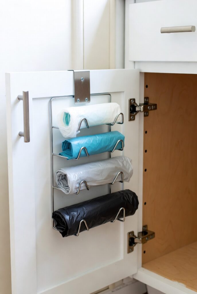 Cabinet Door Trash Bag Holders