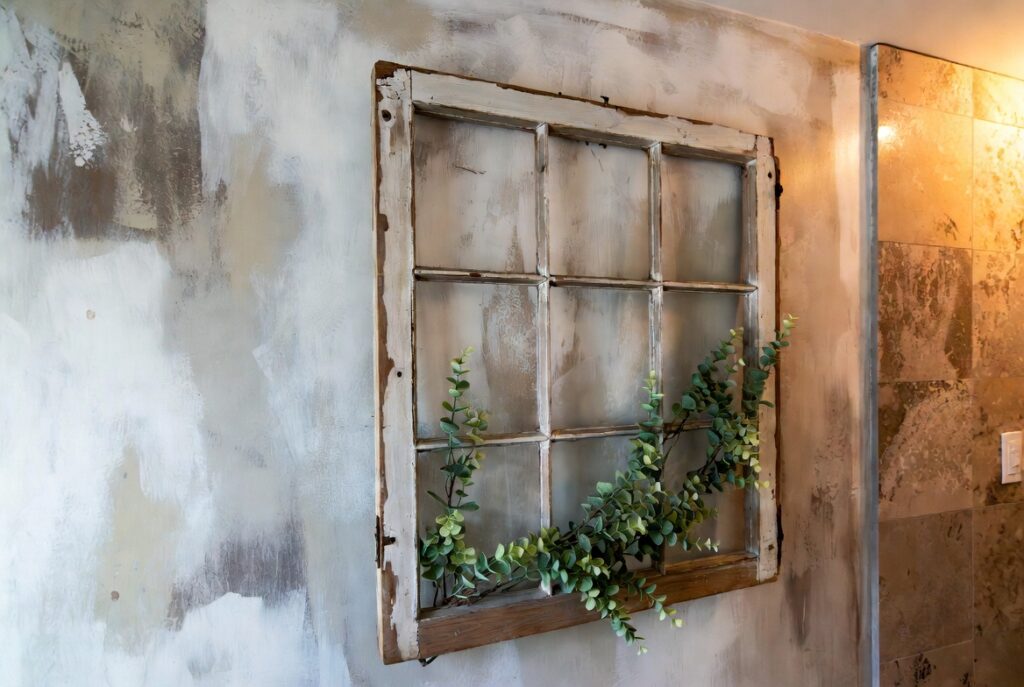 Repurposed Window Frame or Old Shutter
