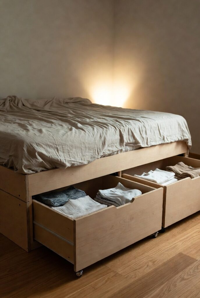Under-Bed Drawers on Wheels
