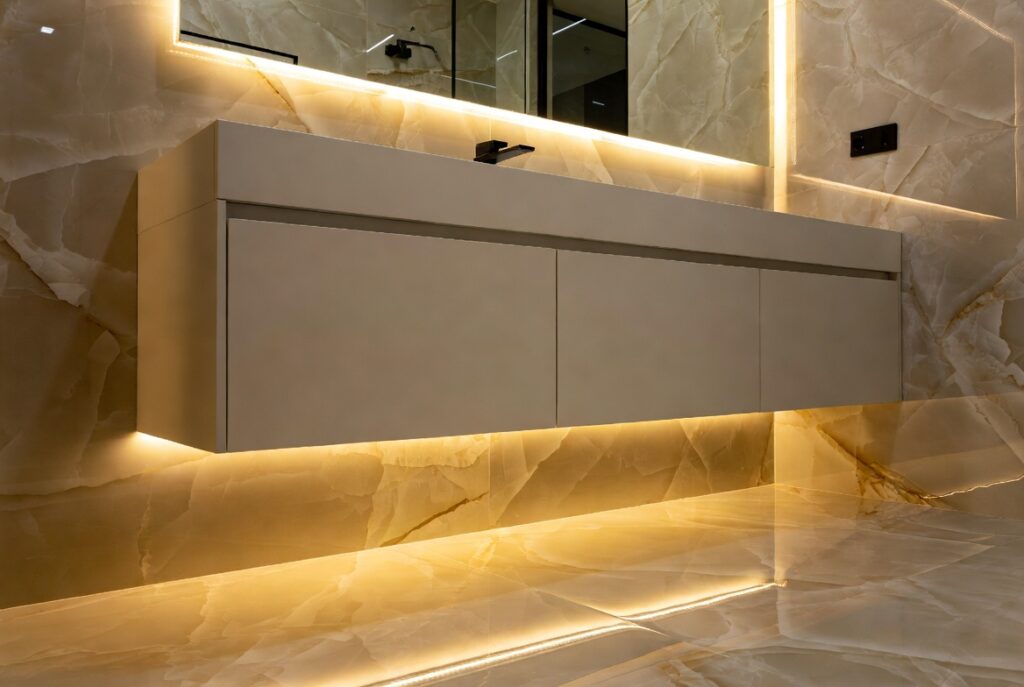 The Floating Vanity with Integrated Lighting