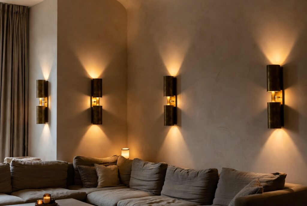 Layered Sconces (Mid-Level Lighting)