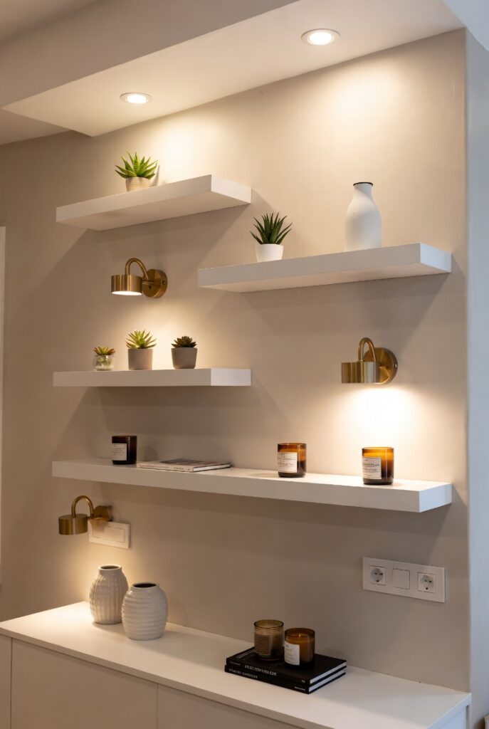 Floating Shelves with Decor (Functional & Pretty)