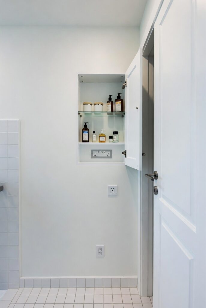 Recessed Medicine Cabinets with Outlets