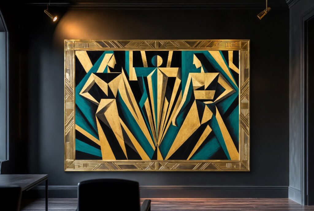 Hang a Large Abstract Geometric Print (Think Tamara de Lempicka)