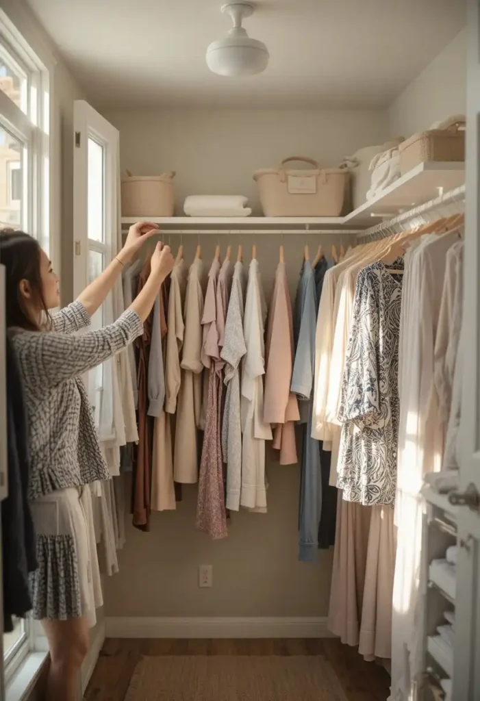Go Vertical Before You Go Anywhere Else Tiny Closet Organization Ideas