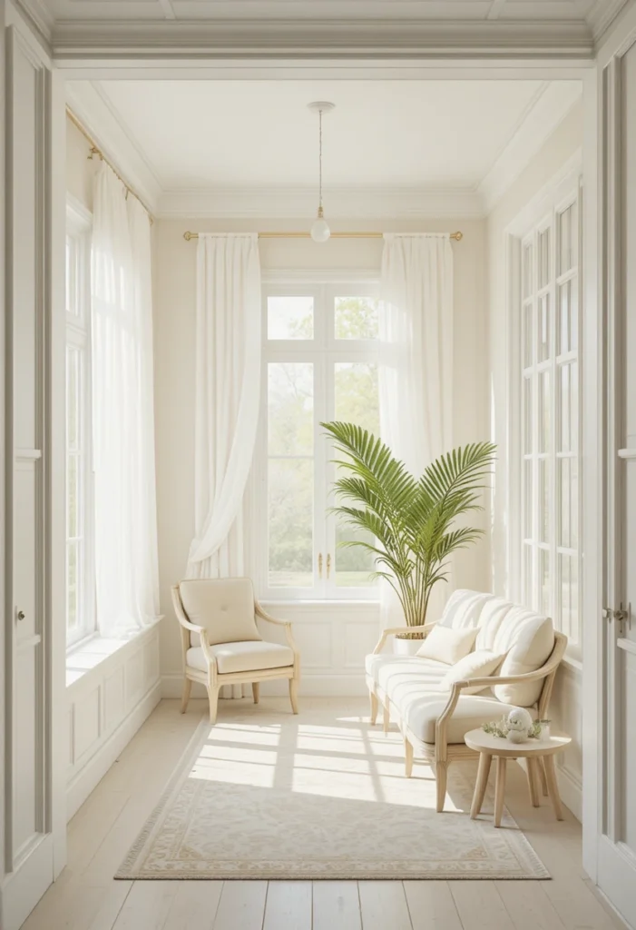 Go Pale on the Walls Go Pale on the Walls Tiny Sunroom Ideas