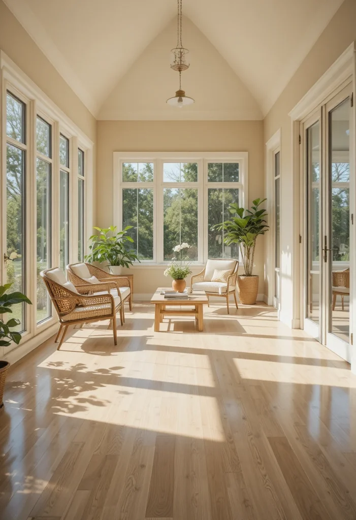 Choose a Durable, Light-Reflecting Floor Tiny Sunroom Ideas Choose a Durable, Light-Reflecting Floor