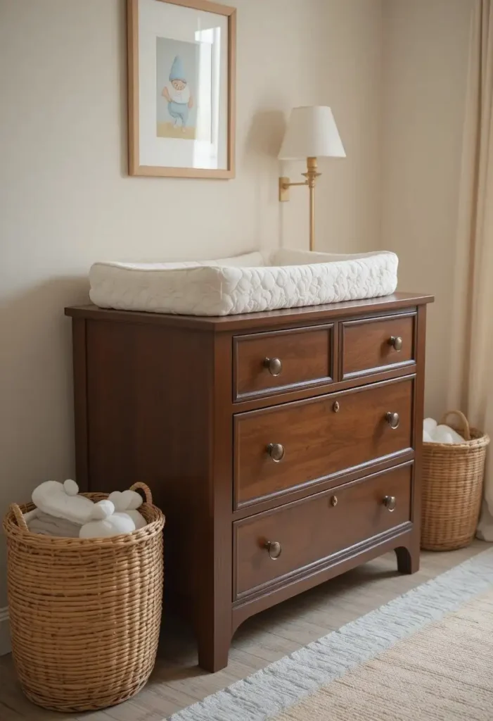 Use a Dresser as a Changing Table Tiny Nursery Ideas