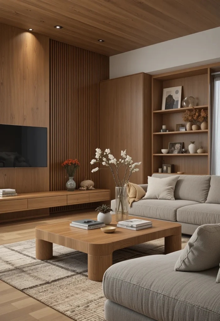 Warm It Up with Natural Wood Accents