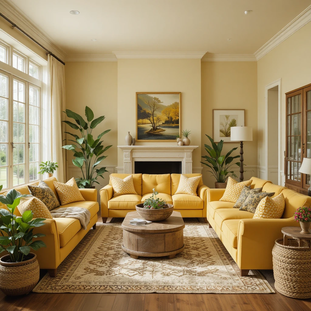 Pair Butter Yellow with Earthy Greens for a Natural Vibe