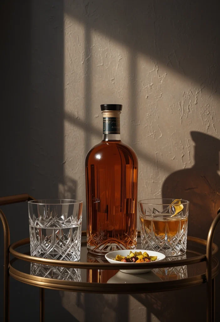 14 tiny bar cart ideas featuring a narrow brass cart, corner cocktail nook, hanging glassware, and vertical wine rack styling to create a small-space cocktail lounge.