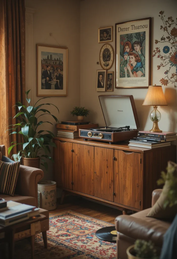  Add Character with a Mid-Century Modern Record Player