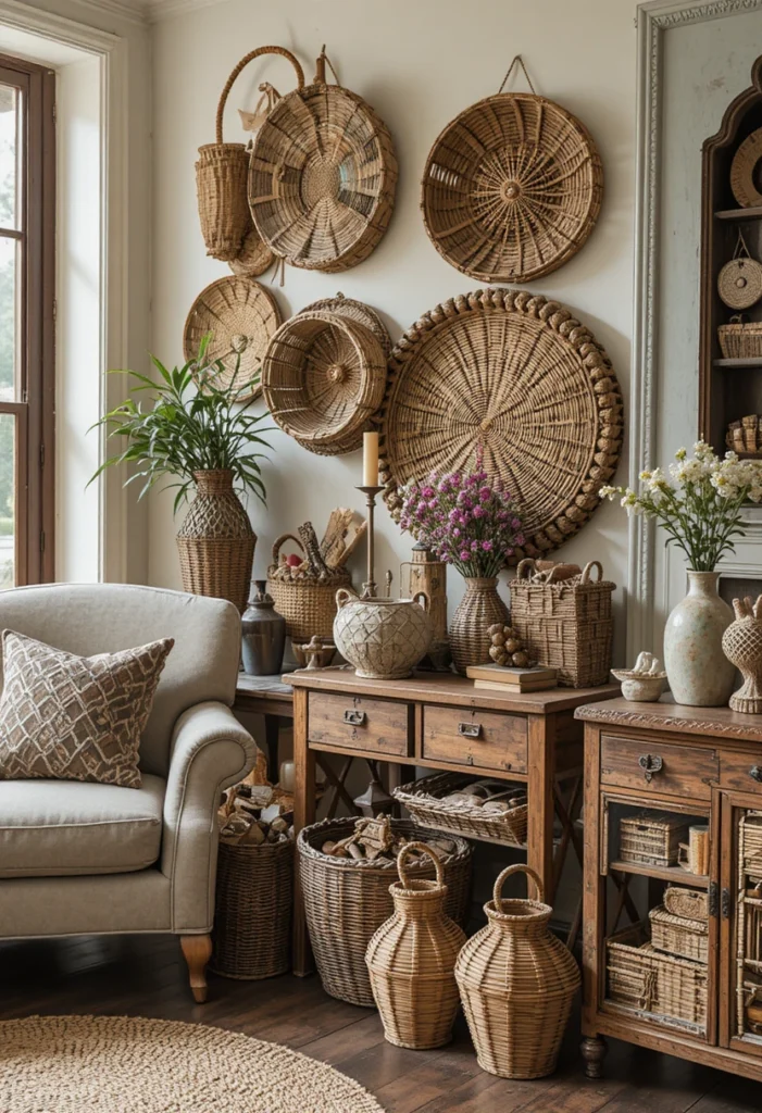 Introduce Texture with Woven Baskets and Wicker