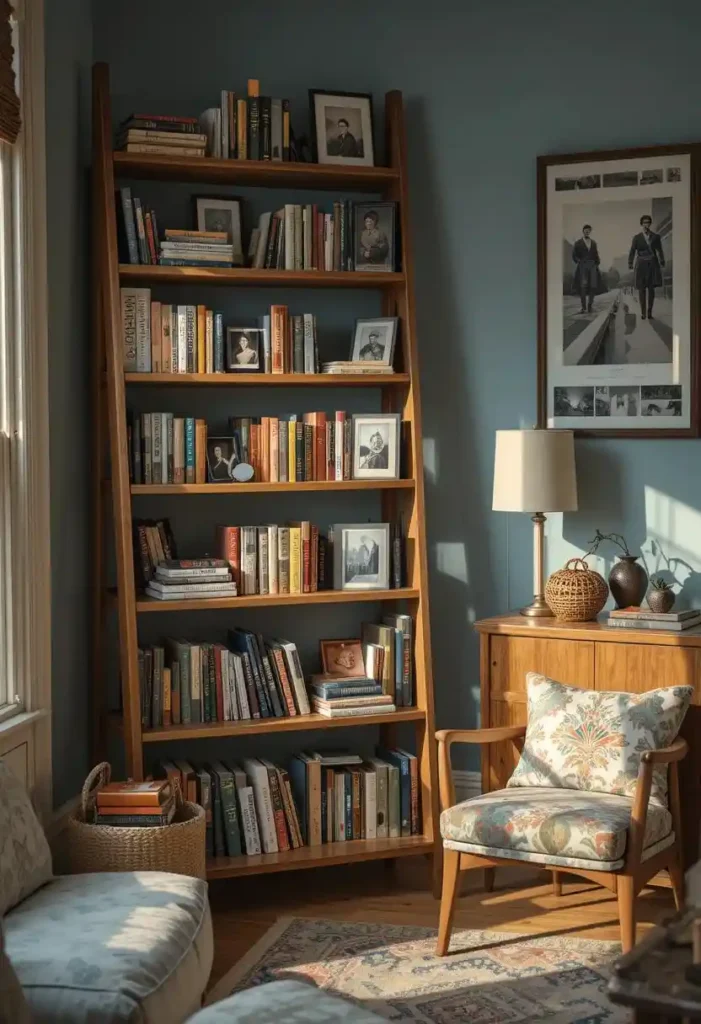 Choose a Ladder Shelf for Corners Tiny Bookshelf Ideas