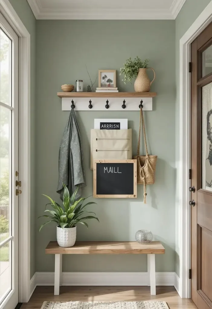 Try a Wall-Mounted Drop Zone Tiny Entryway Ideas 