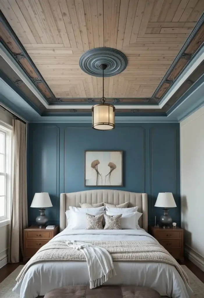 Add a Ceiling Detail to Draw the Eye Upward Add a Ceiling Detail to Draw the Eye Upward Tiny Guest Room Ideas