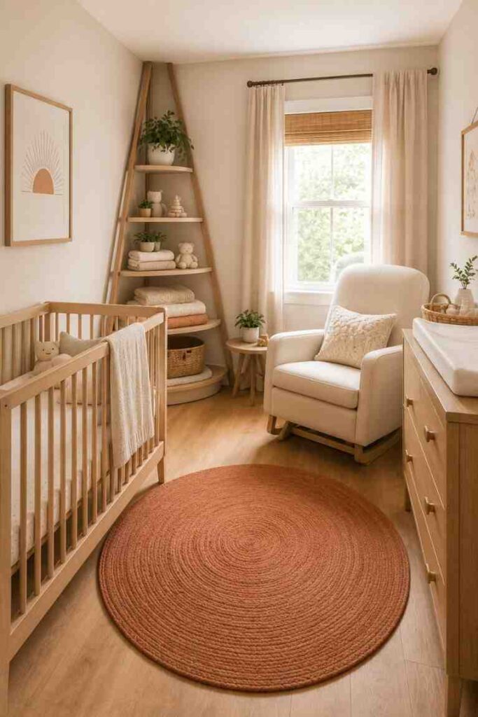 Use Corner Furniture Deliberately Tiny Nursery Ideas