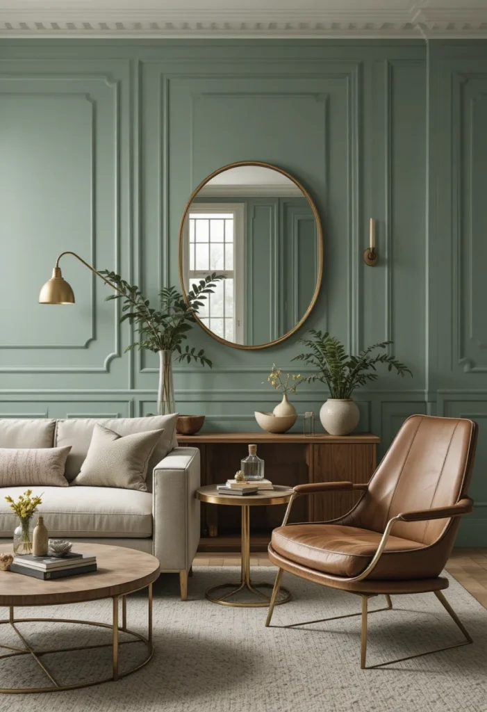 Complement with Brass or Metallic Accents