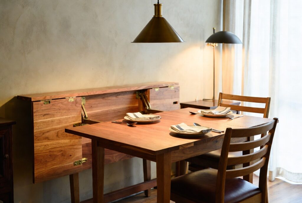 Extendable (Drop-Leaf) Dining Tables Tiny Space Furniture Ideas