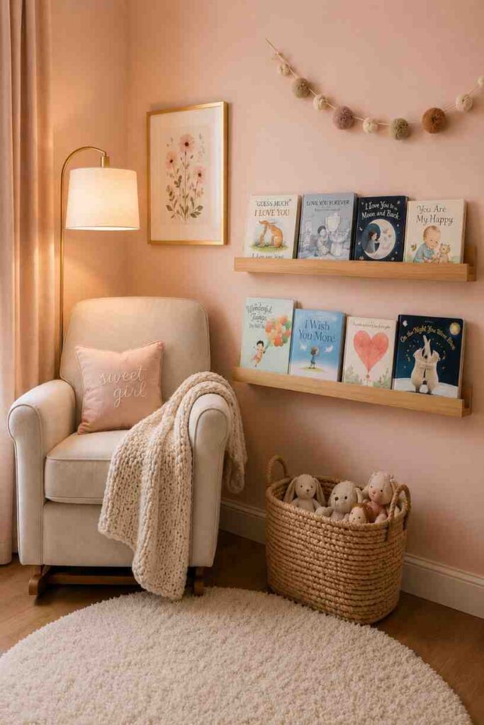 Hang a Book Ledge Instead of a Bookshelf Tiny Nursery Ideas