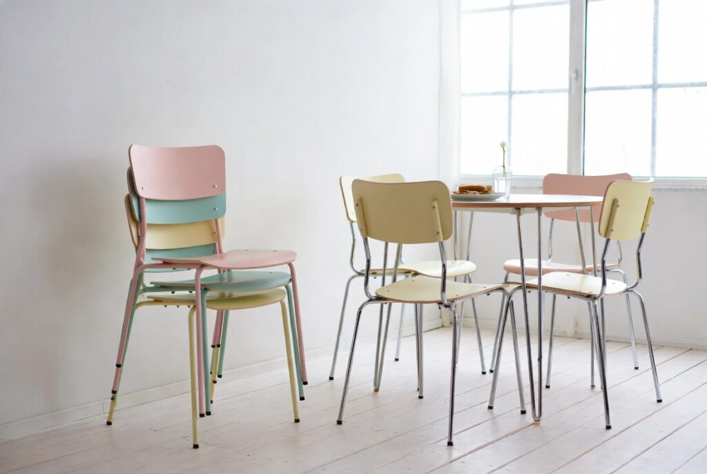 Stackable or Foldable Chairs Tiny Space Furniture Ideas