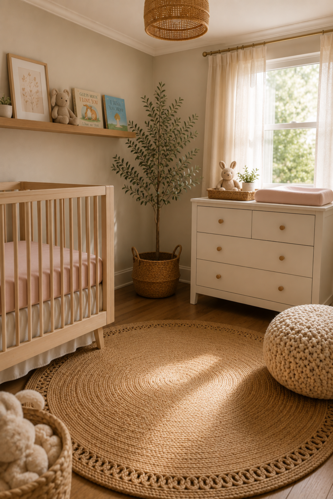 Add a Round or Oval Rug to Soften Corners Tiny Nursery Ideas