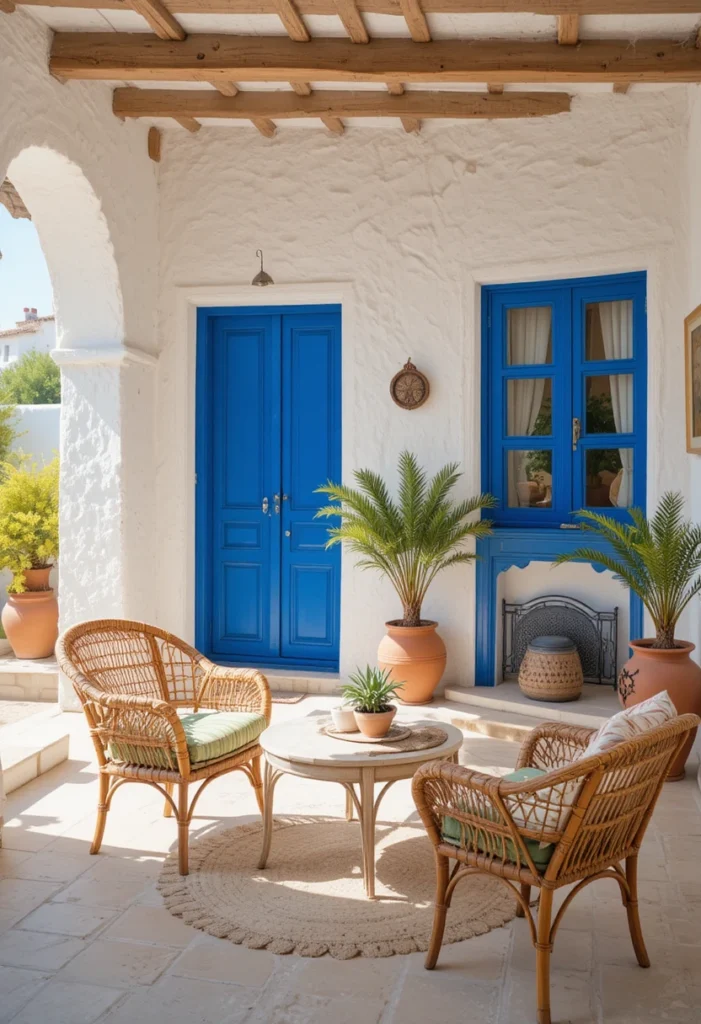 The Mediterranean-Inspired Blue Living Room
