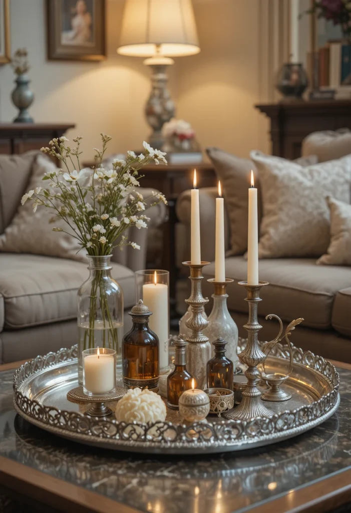 Create a Vignette on a Silver Tray
