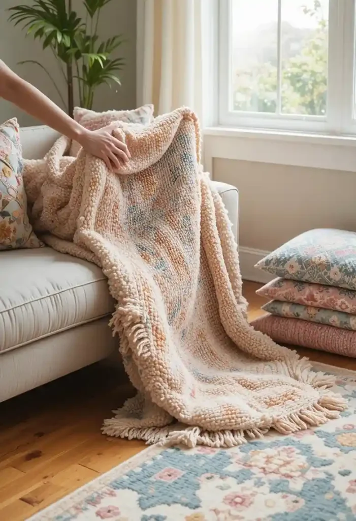 Rotate Seasonal Throw Rugs for an Easy Refresh Throw Rug Ideas