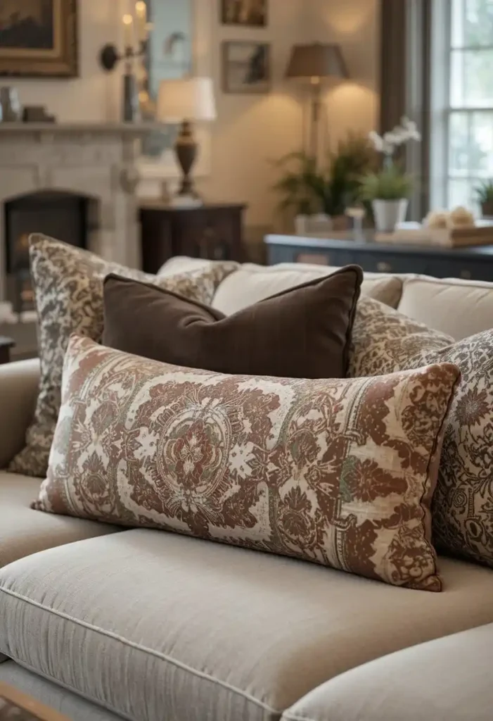 Statement Lumbar Covers for Layering Throw Pillow Cover Ideas 