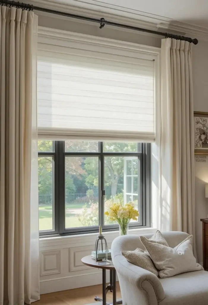 Combining Blinds and Curtains for Maximum Function Combining Blinds and Curtains for Maximum Function Window Treatment Ideas