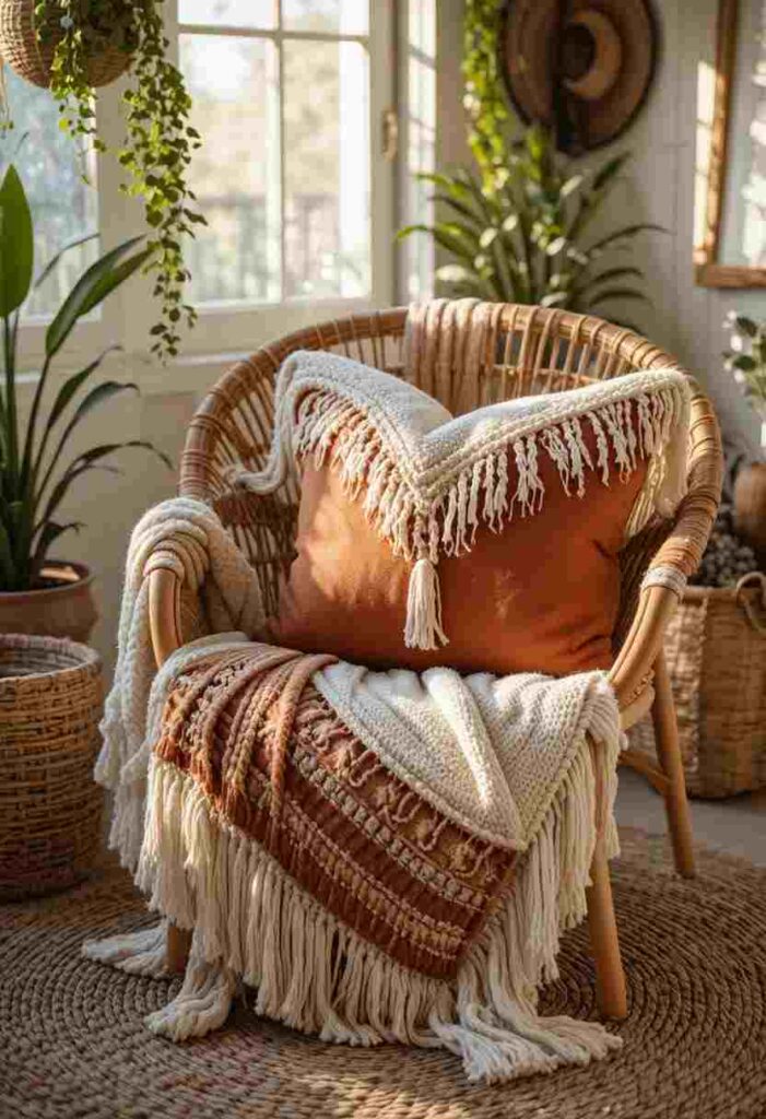 Boho Tassel & Fringe Covers Throw Pillow Cover Ideas 