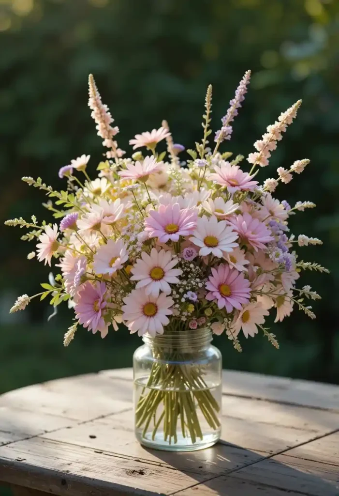 Wildflower Garden-Style Loose Arrangement Floral Arrangement Ideas