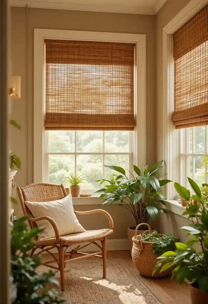 Woven Wood Shades for Texture Woven Wood Shades for Texture Window Treatment Ideas
