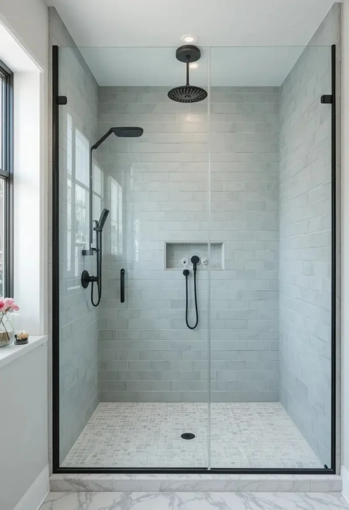 Swap the Tub for a Walk-In Shower Tiny Bathroom Ideas