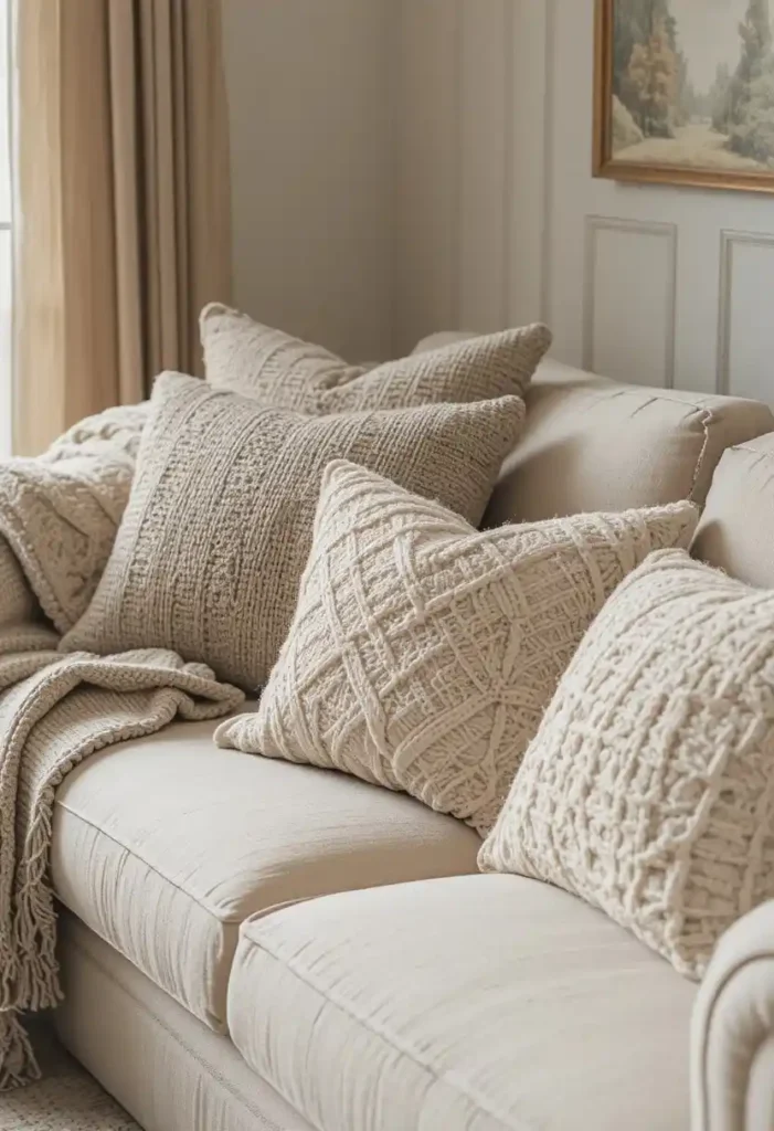 Woven Textured Throw Pillows Woven Accents Ideas