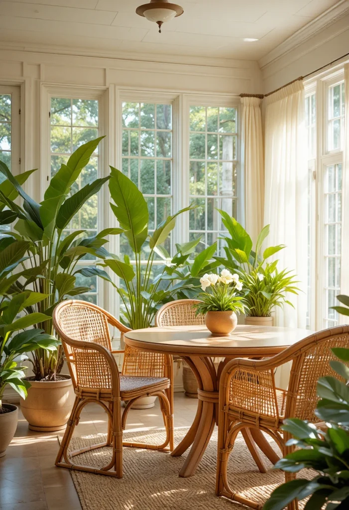 Rattan or Cane Furniture Pieces Woven Accents Ideas